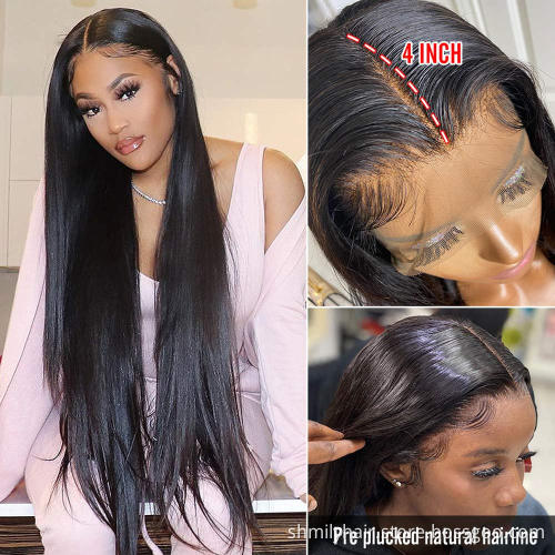 Shmily Wholesale price 4X4 U Shape Lace front Wigs Straight body wave kinky curl Brazilian Human hair Lace For Black Women